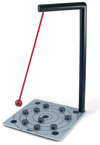 A typical magnetic pendulum sold as a toy